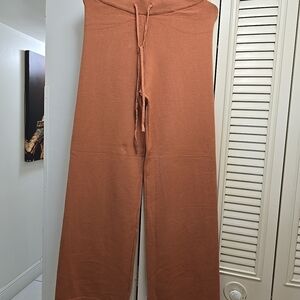 Women's Tan Wide-Leg Pants